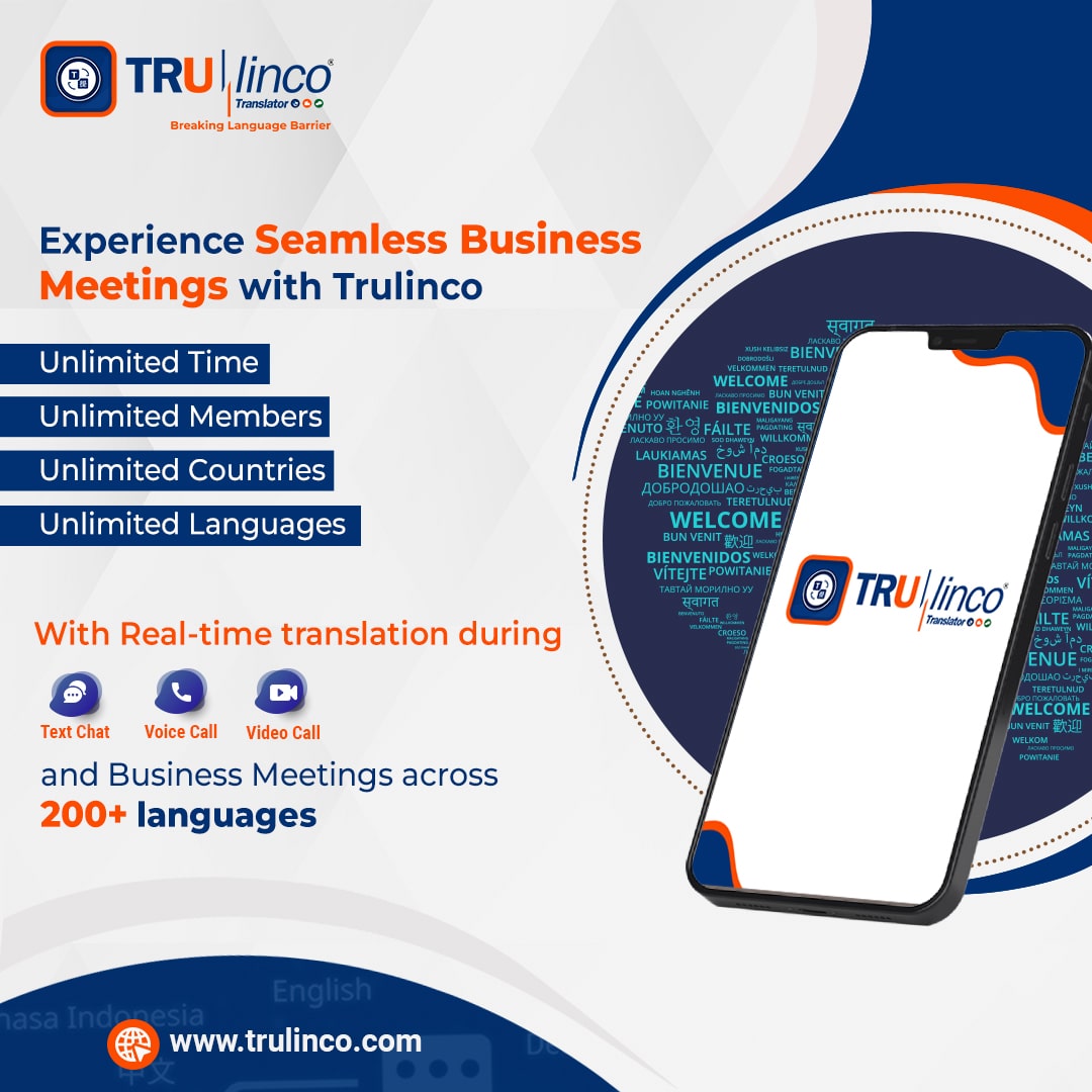 Trulincoapp's tweet photo. Have business meeting globally with Trulinco !!
With real-time translation across 200+ languages.
π² Download the app now : https://t.co/nctXUdg4li
#trulinco #meetings #businessmeeting #businessmeetings #chat #translation #instantchat #chatapp #chatapplication #videocall https://t.co/F7SSJh7eO2