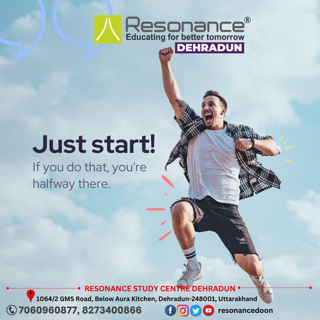 resonancedoon's tweet photo. #juststart #join #resoancedehradun for #IIT #JEE #NEET to become #Successful 

#dehradun #uttarakhand  @resonancedoon  @ResonanceEdu https://t.co/Jbh8RjpDow