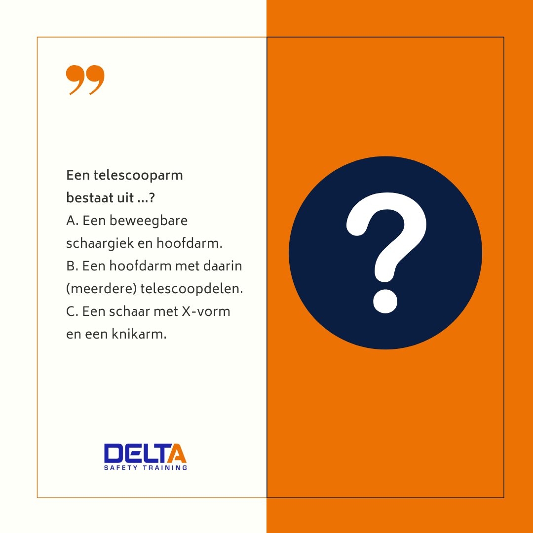 Je kunt telescoophoogwerkers voor veel verschillende taken gebruiken. Weet jij waar een telescooparm uit bestaat? Kies één van de onderstaande opties en check daarna of je het goed had door op onderstaande link te klikken! bit.ly/3Ezw74j