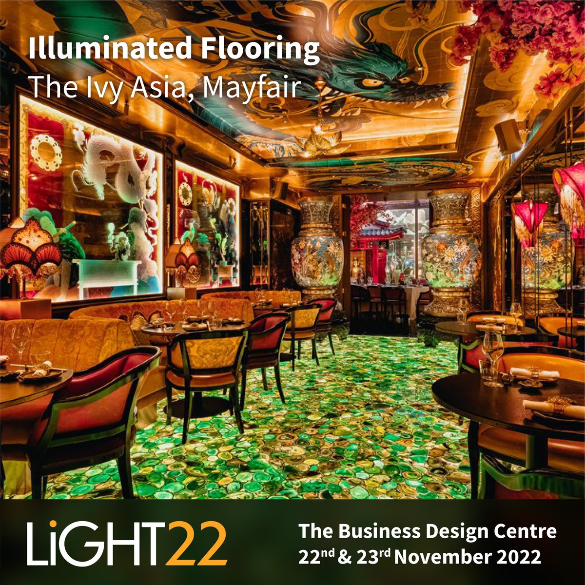 unibox's tweet photo. #LiGHT22 opens next week! Come to Stand 68 on 22nd – 23rd Nov to see The Ivy Asia’s bespoke illuminated flooring in the flesh, alongside our other bespoke lighting projects.
Visit The Ivy Asia project page; https://t.co/qqGx0JpDJ0. https://t.co/mw3Im2QGoW