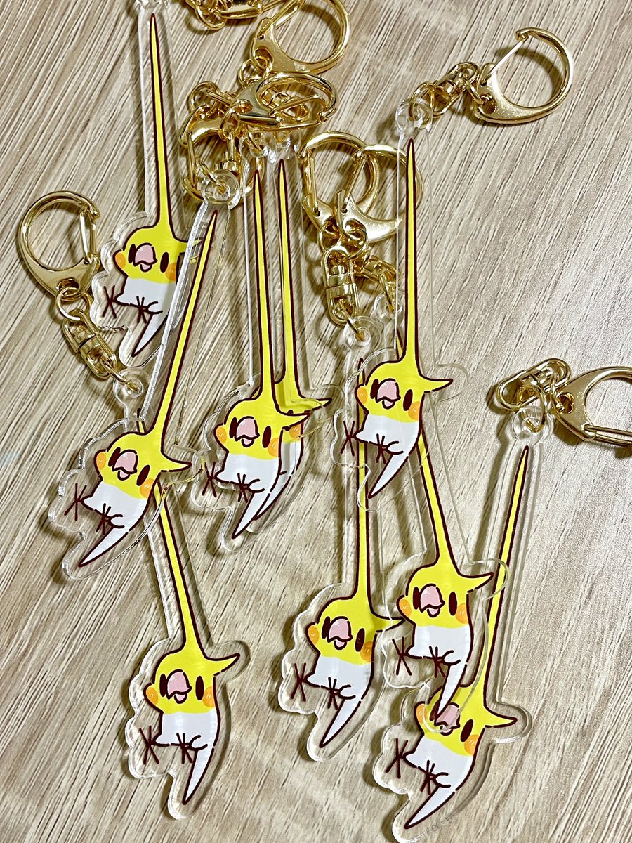 「委託参加名鉄百貨店一宮店で開催される #ことりマルシェ に参加しますアクリルキー」|はなのすみれ🐤🦜のイラスト