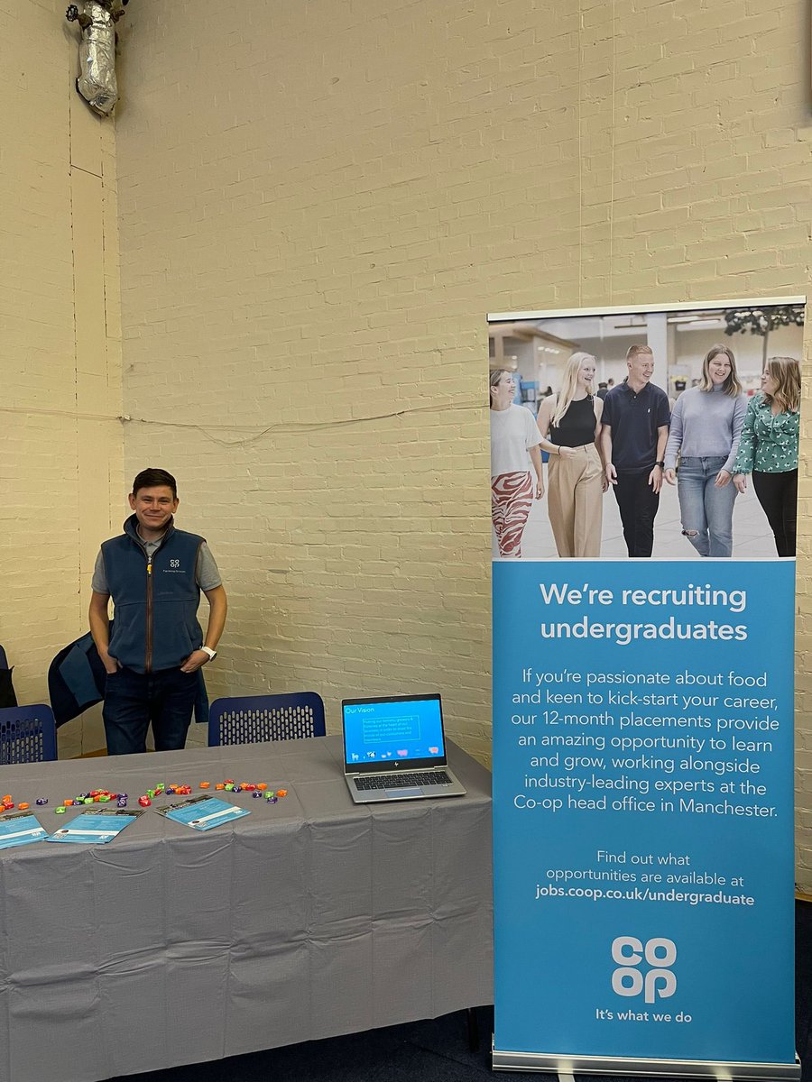 CoopAgriMatters's tweet photo. Today we are at @HarperAdamsUni careers fair 
🛒🐄🐑🐓🐟

Come have a chat with Sam and Lily about the placements we offer here at 
@coopuk

#ItsWhatWeDo https://t.co/UDkD915Btm