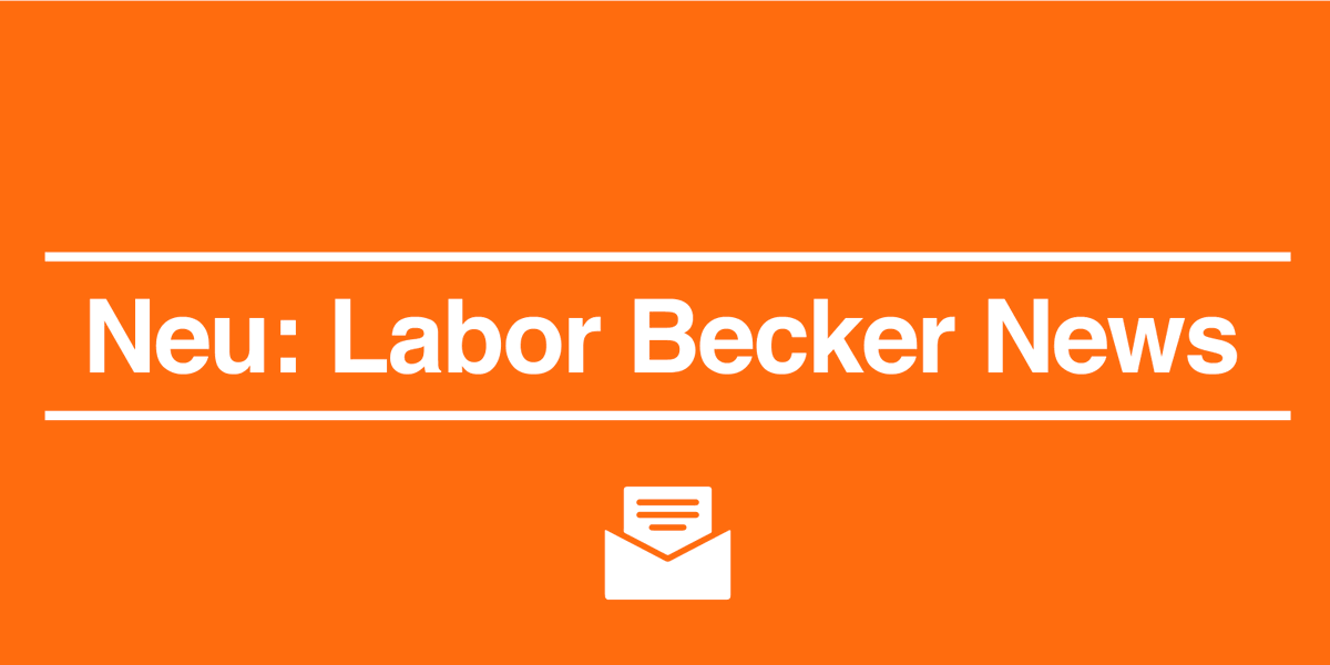 #NEWS in eigener Sache
Mit den #LaborBeckerNews bleiben Sie stets auf dem neusten Stand. 
Registrieren Sie sich gleich unter: labor-becker.de/newsletteranme…