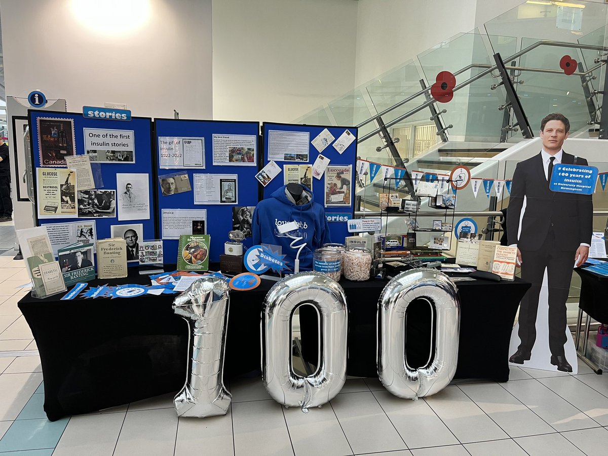UHB Diabetes (@uhbdiabetes) on Twitter photo We are here celebrating 100 years of insulin today at the QE Atrium 💉
We’ve also got educational stands for staff on the balcony 📚
So come and pop down and say hello 👋
#DiabetesAwarenessMonth #100yearsofinsulin #education <a href="/uhbtrust/">University Hospitals Birmingham</a> We are here celebrating 100 years of insulin today at the QE Atrium 💉
We’ve also got educational stands for staff on the balcony 📚
So come and pop down and say hello 👋
#DiabetesAwarenessMonth #100yearsofinsulin #education <a href="/uhbtrust/">University Hospitals Birmingham</a>