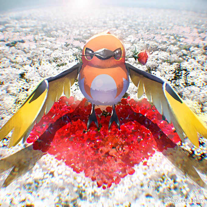 (ヒノヤコマ/Fletchinder) #ポケモンイラスト #pokemonfanart 