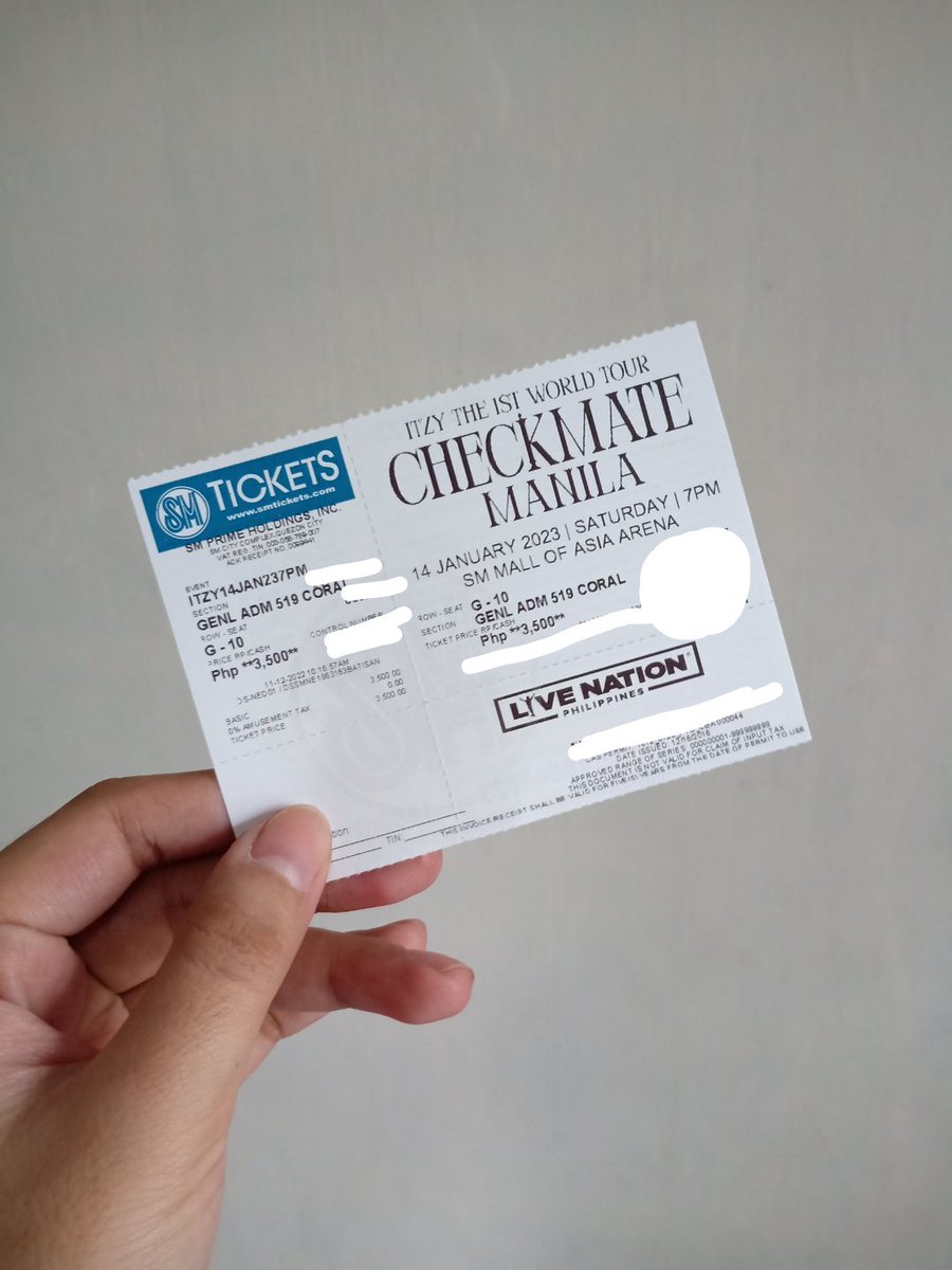 movpar_'s tweet photo. WTS/LFB PH

ITZY Checkmate in Manila Day 1
Gen Ad Row G Seat 10
Price: Php 3,600 (original price + fee)
RFS: got a better seat

Can do meet-ups around Meycauayan, Marilao, Valenzuela, or near areas (discuss through dm)

#ITZY #ITZYinMANILA #ITZY_CHECKMATE_MANILA https://t.co/1g4k2EzG0I