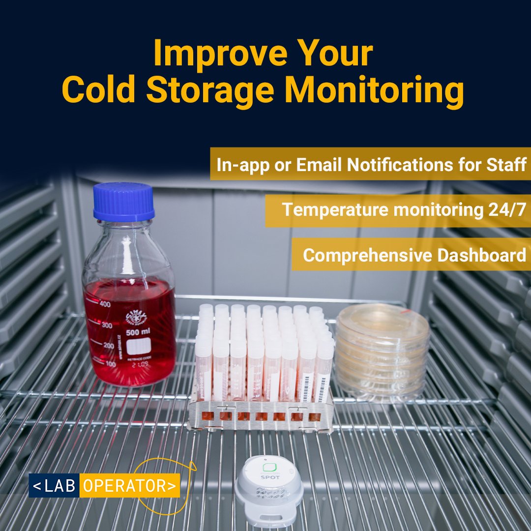 labforward's tweet image. Remove the need to physically check freezers with #Laboperator.

If your freezer or fridge goes outside a set temperature range, staff members can be instantly notified via in-app notification or by email!
Check out our website for more information👉 bit.ly/3UKGB6A