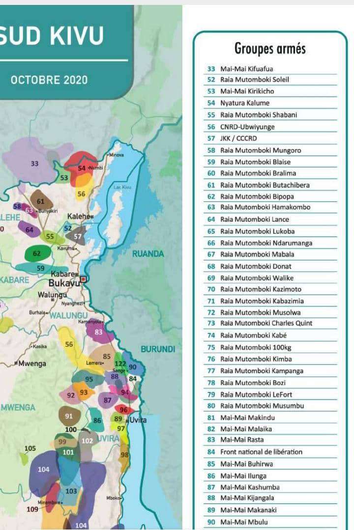job_matua's tweet photo. All these rebel groups and more exist in DR CONGO with majority occupying mining spots.
Who are those buying these minerals?
There is complicity of Western Imperialists led by USA &amp; France in the conflicts in DR CONGO.
#NoMore ##LeaveDRCResources 

@Futurical @iyoba4u https://t.co/D8azW8UJys