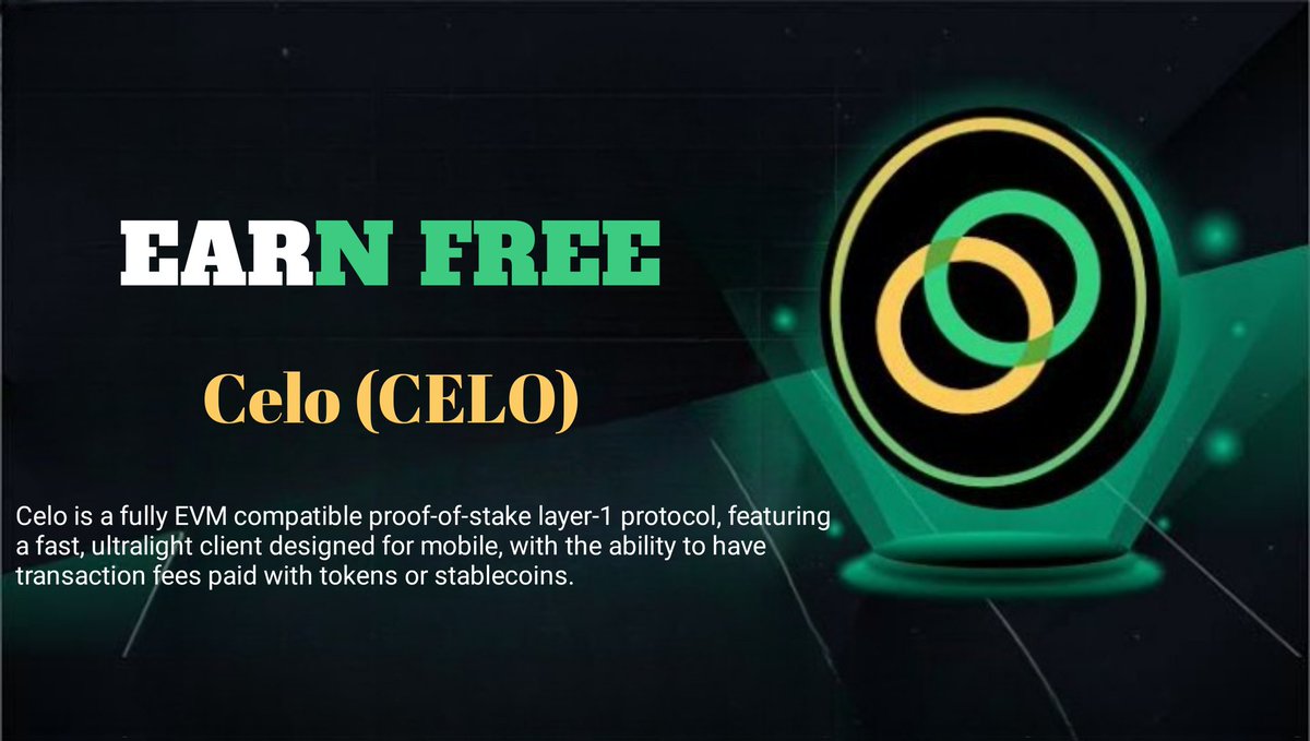 AirdropSpotter's tweet photo. 🚀 CELO Giveaway
👥 Referral : 0.01 CELO
💸  Hourly Bonus : 0.005 CELO
📥 Distribution : Instantly

Telegram Bot: https://t.co/cTSoPQ9mej

𓆩🔘𓆪 Join Telegram Community 
𓆩🔘𓆪 Complete All Task 
𓆩🔘𓆪 Submit Your Details  
𓆩🔘𓆪 Withdrawal to Direct address
#Celo #Giveaway https://t.co/xJ6S0NTDbh