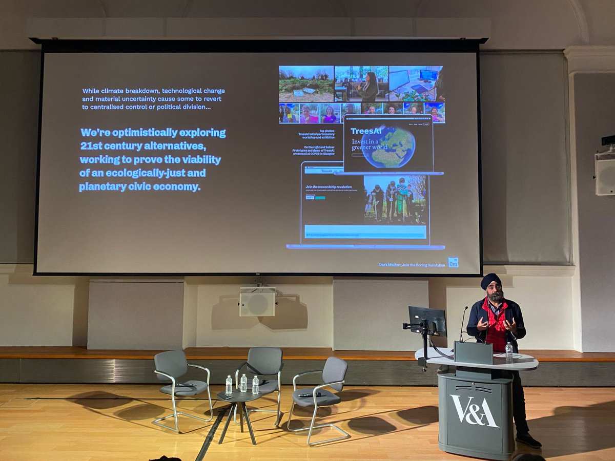 migrantsbureau's tweet photo. Thanks @L_D_F for inviting us for the Global Design Forum w/@JohannaAgerman + @indy_johar! 

Great to learn about @Trees_AI and talk bluntly about the future we need to innovate better futures esp. in our economic + environmental climate

Thanks also to Instituto Maragoni London. https://t.co/fo6S5aZAW2