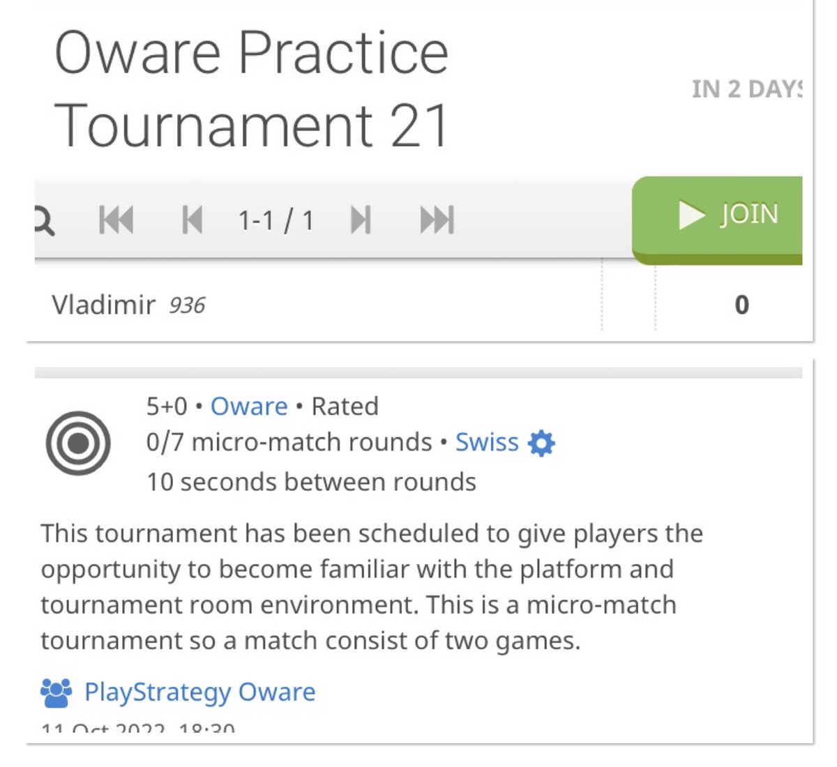 A tournament on PlayOk has been - The Oware Society