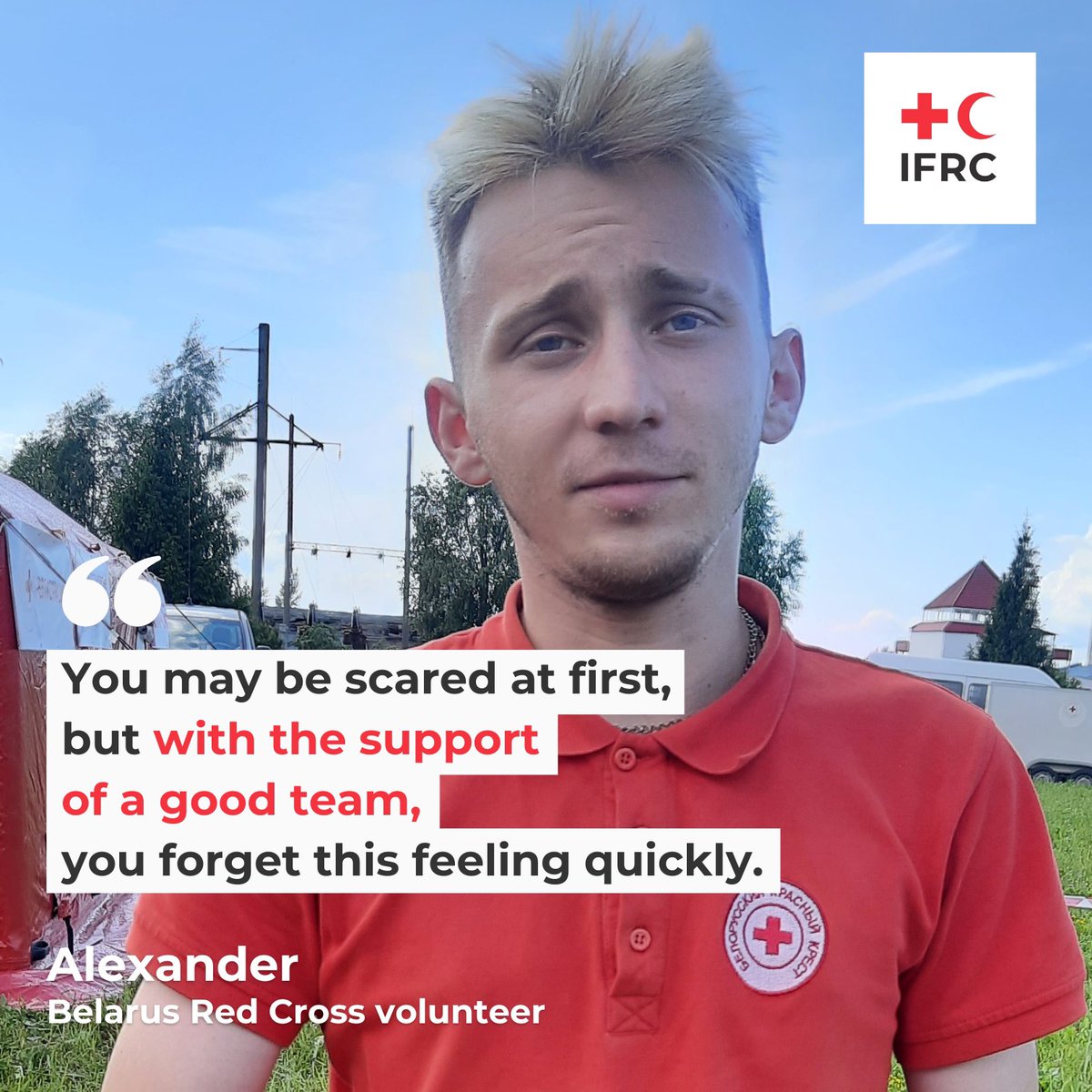 “Each person's story is unique, but they all needed help.”

Alexander has been volunteering with the Belarus Red Cross since his school years. Empowered by his medical and psychological studies, he is supporting people affected by crises improve their mental health and wellbeing.