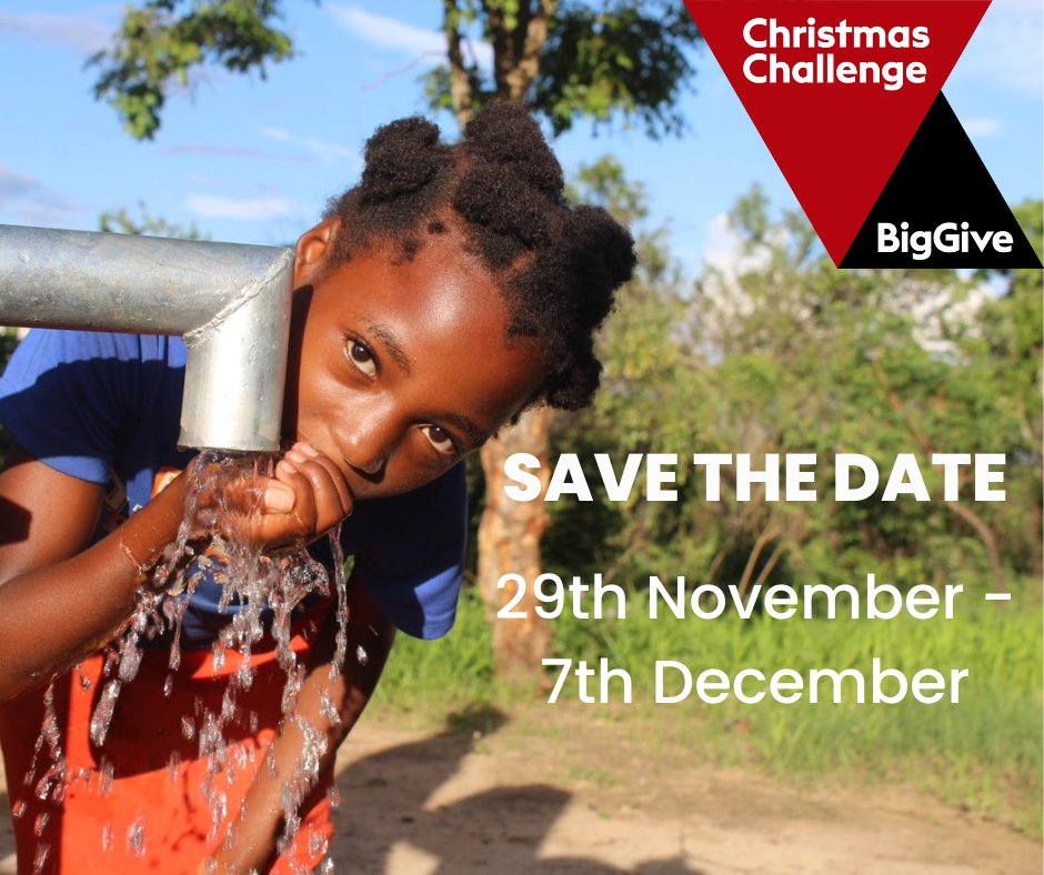 It's only two weeks to go until the Big Give Christmas Challenge 2022. From 12pm on Tuesday 29th November to 12pm on Tuesday 6th December, your donation will be DOUBLED! 

Make your pledge now &gt;&gt; villagewater.org/news-stories-e…

#BigGiveChristmasChallenge #GivingTuesday #charityevent