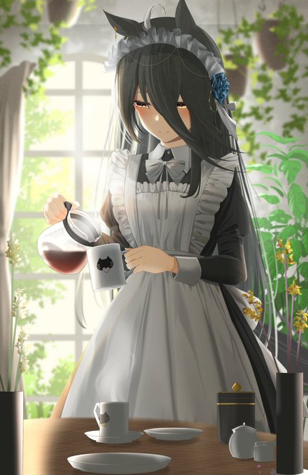 「maid pouring」 illustration images(Latest)