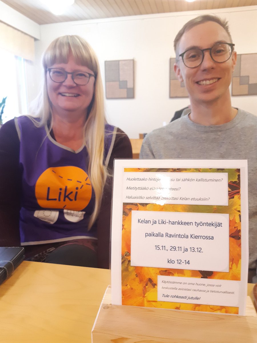 susanneheik's tweet photo. @KelaFpa ja Liki-hanke lähtivät kokeilemaan jalkautumista hävikkiruokaravintola Kiertoon. Päällimmäisinä tunnelmina voimme todeta, että jalkautuvasta palvelusta oli hyötyä ja tavoitimme avun tarvitsijoita   #diakonia #sosiaalipalvelu #ruokaapu @jualleht https://t.co/FxQNNCTxVQ