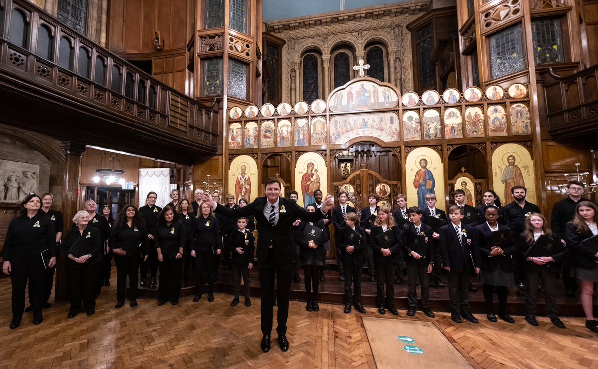 nic_chalmers's tweet photo. A moving evening @UCC_UK honouring the innocent children who have died because of Russia’s invasion of Ukraine. @londonoriana @alleynsmusic performed The Cry by #AdrianSnell. @beyondconflict1 https://t.co/ejU2ZHPYCZ