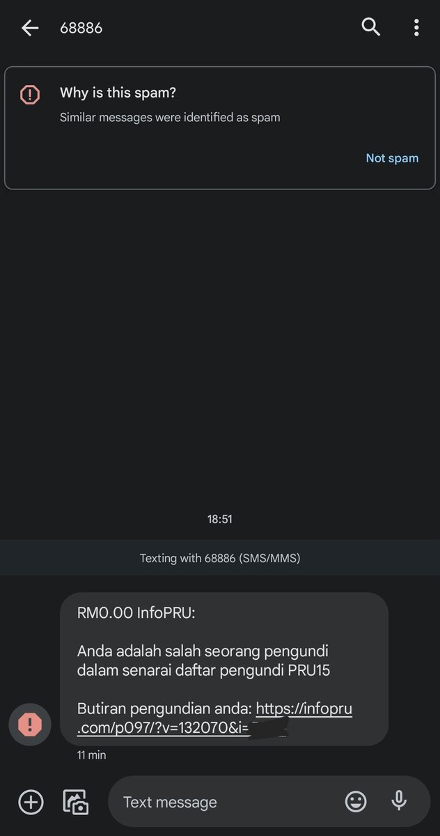 sunmark14's tweet image. Wow.. sms directly to my number + fullname and IC is there and then promote candidate? How did y'all acquire my personal data? And this sms blast system definitely cost money.. I guess y'all acquired during your short administration. 
#GE15 #PRU15
BN or PN