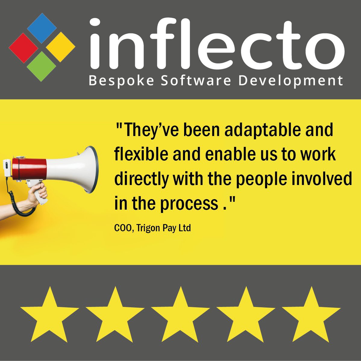 InflectoSystems's tweet image. It's fantastic to receive another 5-star review! Thanks to the team at Trigon Pay; your feedback is appreciated! ❤️

ow.ly/O5vT50LEwhg  | @clutch_co 
#bespoke-software  #review #testimonial #software-development