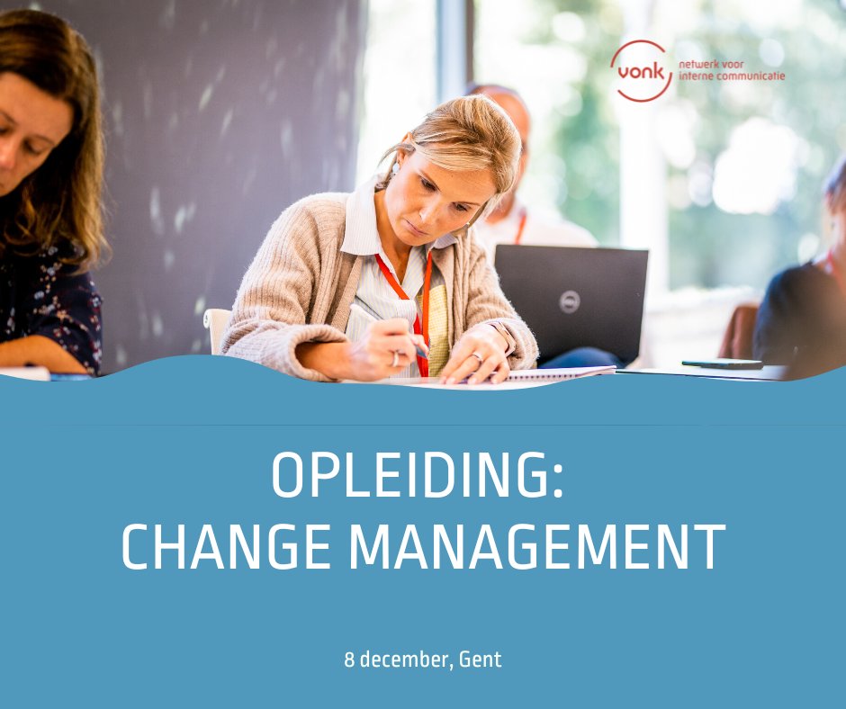 In veranderprocessen is interne communicatie van groot belang. Wil je graag meer inzicht verwerven in die processen en waar je vanuit interne communicatie het meeste impact genereert? 

Schrijf je dan in voor de opleiding change management op 8 december. 

vonknetwerk.be/change-managem…