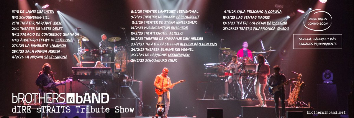bROTHERSiNbAND2's tweet photo. Un largo camino a vuestro lado! #GRACIAS
A long way with all of you! #Thanks
Een lange weg met jullie allemaal! #Bedank
@DireStraits77 #brothersinband #direstraits #direstraitstribute #markknopfler #knopfler #Spain #Netherlands #sultansofswing #goinghome #moneyfornothing https://t.co/74wnyE0hC4