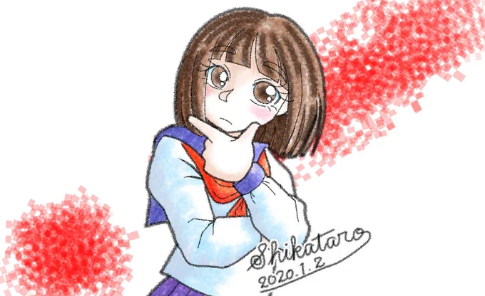 閃いたみたいな感じ過去絵#イラスト #オリジナル #CLIPSTUDIOPAINT 