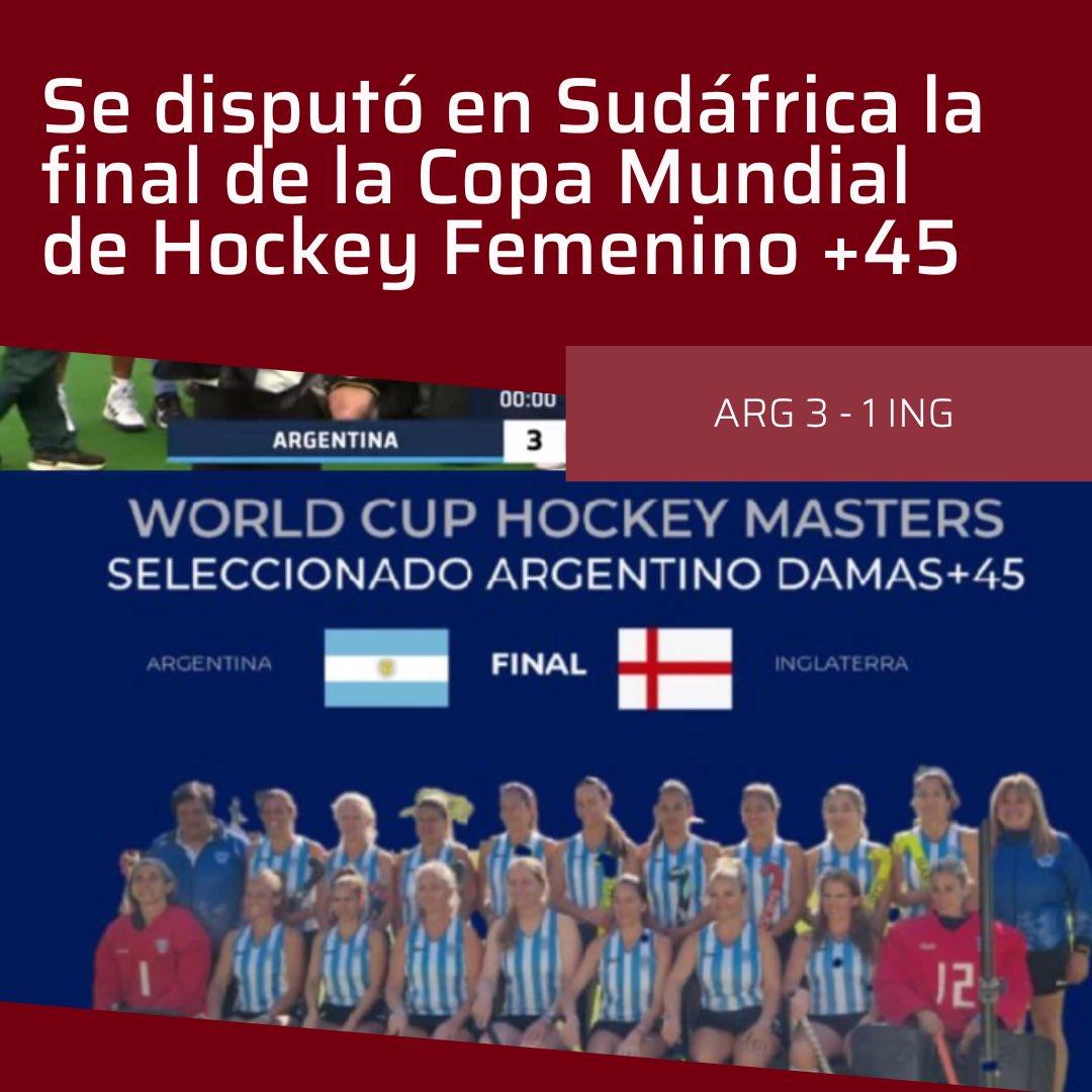 MejorLanus's tweet photo. 👉 Se disputó en Sudáfrica la final de la Copa Mundial de Hockey Femenino +45 🏑, siendo la Selección Argentina 🇦🇷 las Campeonas del torneo. Entre ellas nuestra granate, María José "Teté" Parodi, jugadora de hockey de Lanús desde su creación. 🇱🇻 https://t.co/WQZbGZmyuU
