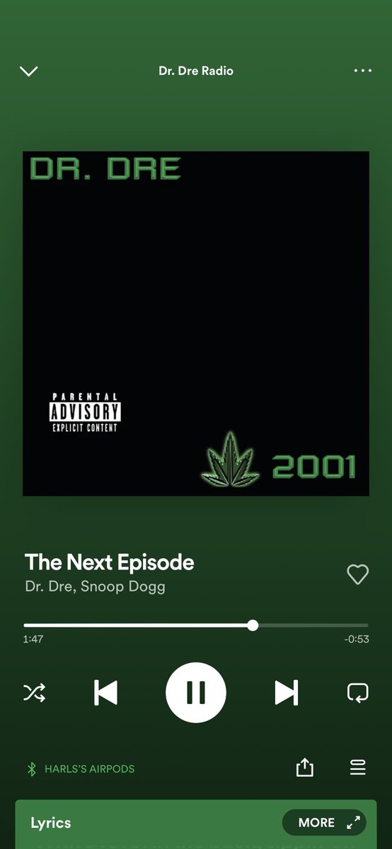 Me with a headache: “I need some something soothing to listen to.” 
Me immediate after: