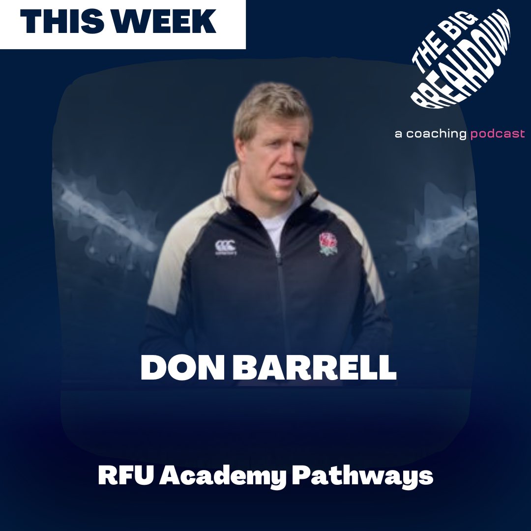 This Week… 

We are joined by <a href="/donbarrell/">Donald Barrell</a>, as we discuss everything to do with the boys and girls <a href="/RFU/">Rugby Football Union</a> Academy Pathways. 

Stay tuned for 9am tomorrow 👀👀

#talentdevelopment #pathway