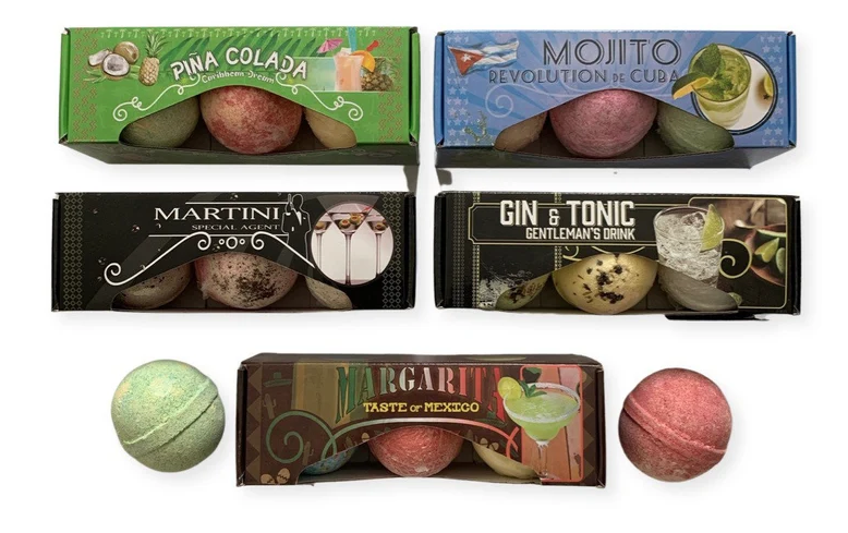 3dimensionaldec's tweet photo. It's Amazing But True... now your customers can really chill out to a fizzing cocktail bath. Get totally soaked, by dropping a G&amp;T or Mojito bath bomb in your bath.

These Cocktail Bath Bombs, containing the finest scents of all your favourite mixed drinks. https://t.co/3yyeAJzUma