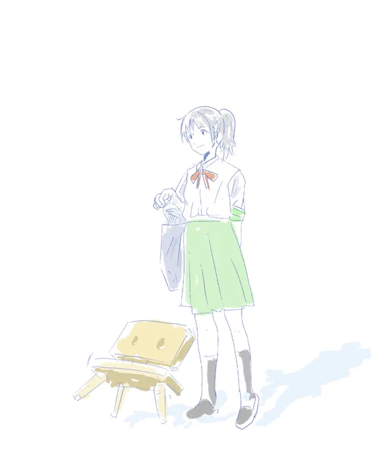 「すずめの戸締り」のファンアートで鈴芽と草太を描きました(^∇^)#すずめの戸締り 