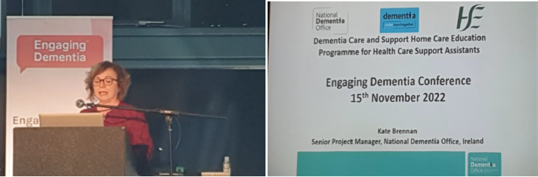 dementia_office's tweet photo. Kate Brennan presenting on the Dementia Care and Support Home Programme for Health Care Support Assistants at #14dementiaconference @EngagingDemIrl https://t.co/fHW1BaA6iA
