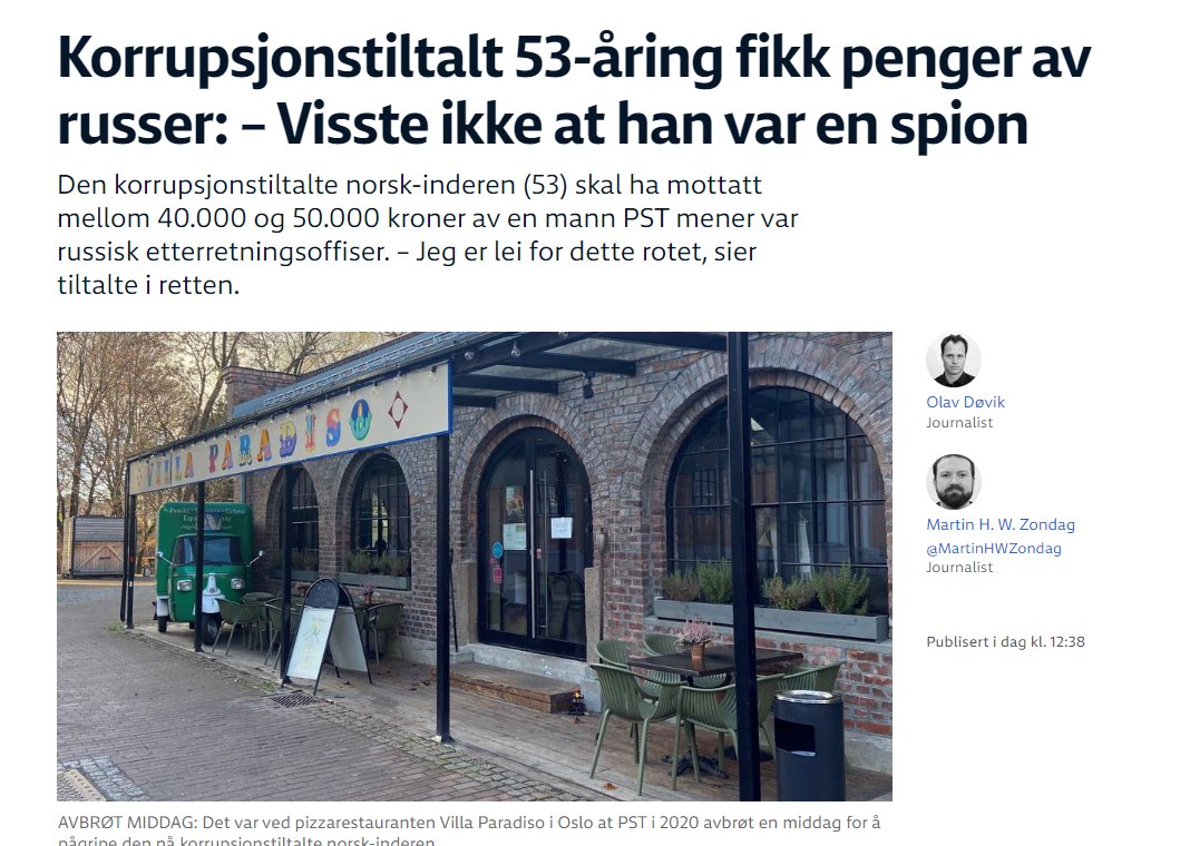 Det hadde vel vært verre viss han hadde visst at vedkommende var spion?