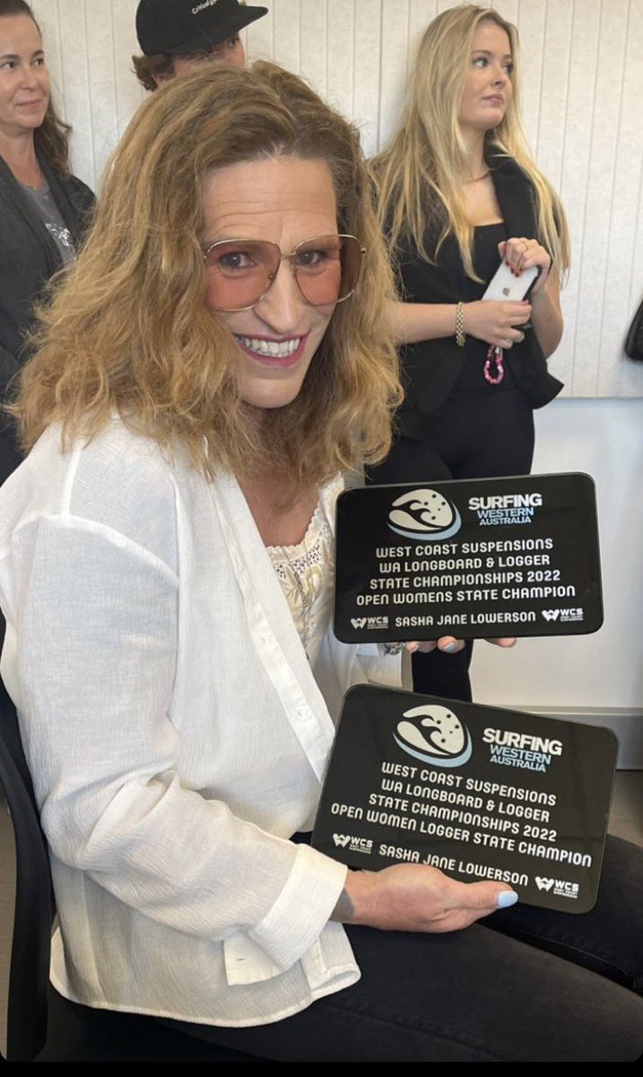 “Sasha” shows us HIS awards as women’s state champion for surfing in Australia 

SASHA IS A CHEATER

Democrats support MEN like Sasha because they are cheaters too

#WomensRight 
#SaveWomensSports #LGBWithoutTheT #LGBAlliance