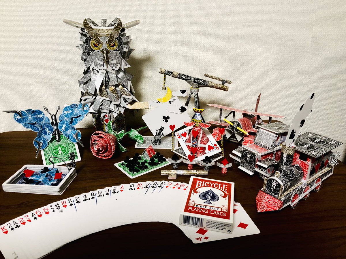 Loop09kowa's tweet photo. - Playing Cards Art -
　　　
マジシャンがトランプのみで製作した作品です♠︎❤︎♣︎♦︎

#トランプ
#playingcards
#マジック
#トランプアート https://t.co/xNefSzLcMf