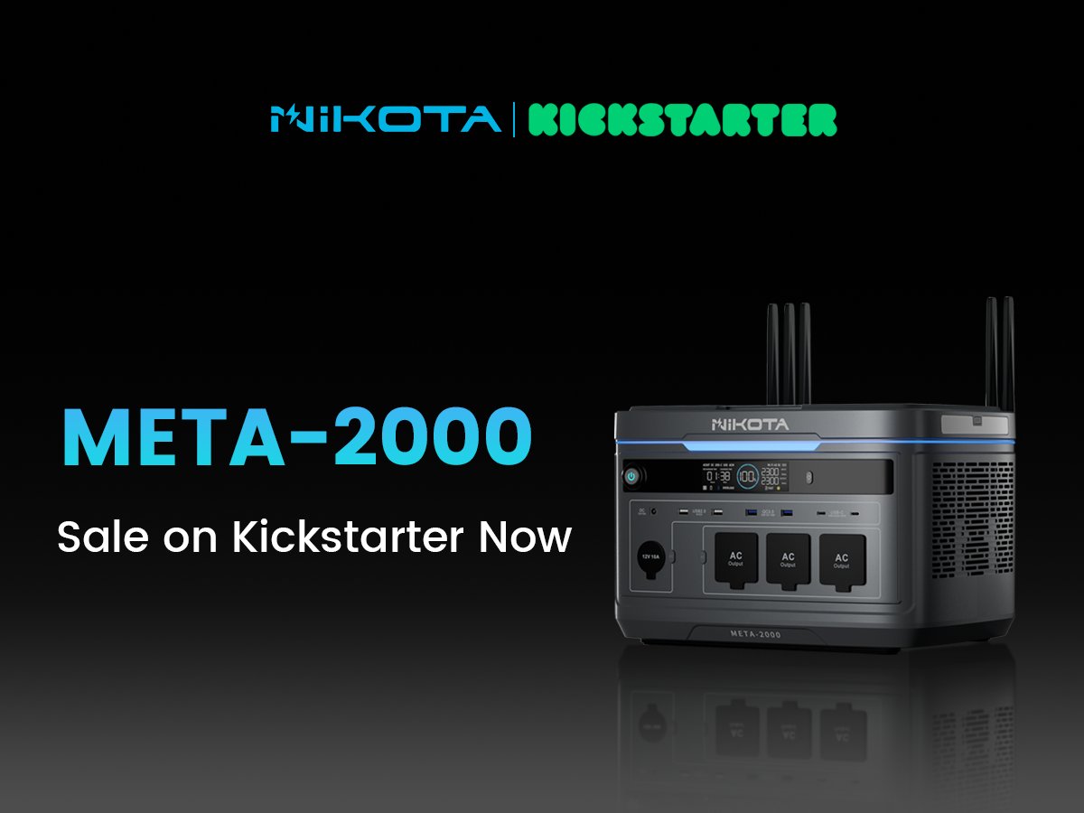 NikotaPower's tweet photo. ๐The wait was worth it! The much-anticipated META-2000 is finally here!
With 2016Wh/2300W power and 4G/5G connectivity, โฐMETA-2000 is available to order now!
https://t.co/RdZVy1Xd0K
#nikotapower #meta2000 #kickstarter #powerstation #offgrid #portablesolargenerator https://t.co/4KqRRbeES7