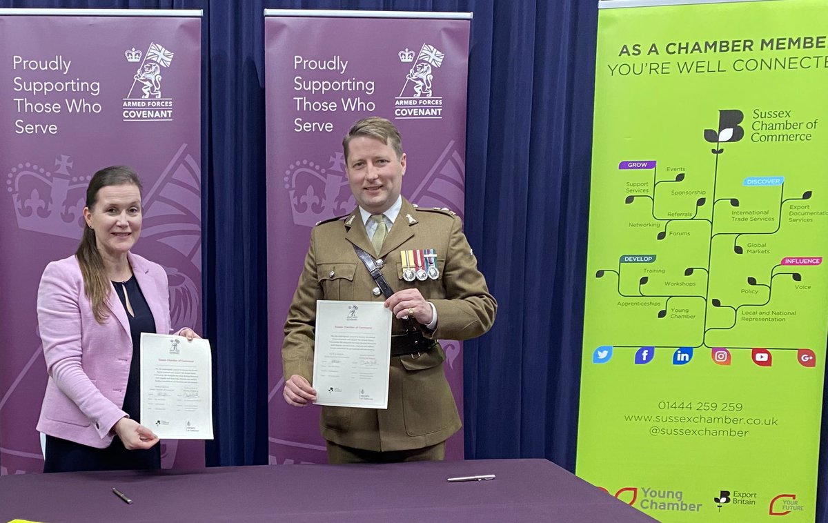 Delighted to open <a href="/SussexChamber/">Sussex Chamber</a> Business Expo this morning. In March they signed the #ArmedForcesCovenant and today underlined their commitment to business and the #ArmedForcesCommunity. #EmployerEngagement #ReservedForMore <a href="/SouthEastRFCA/">South East RFCA</a> @DRM_Support
