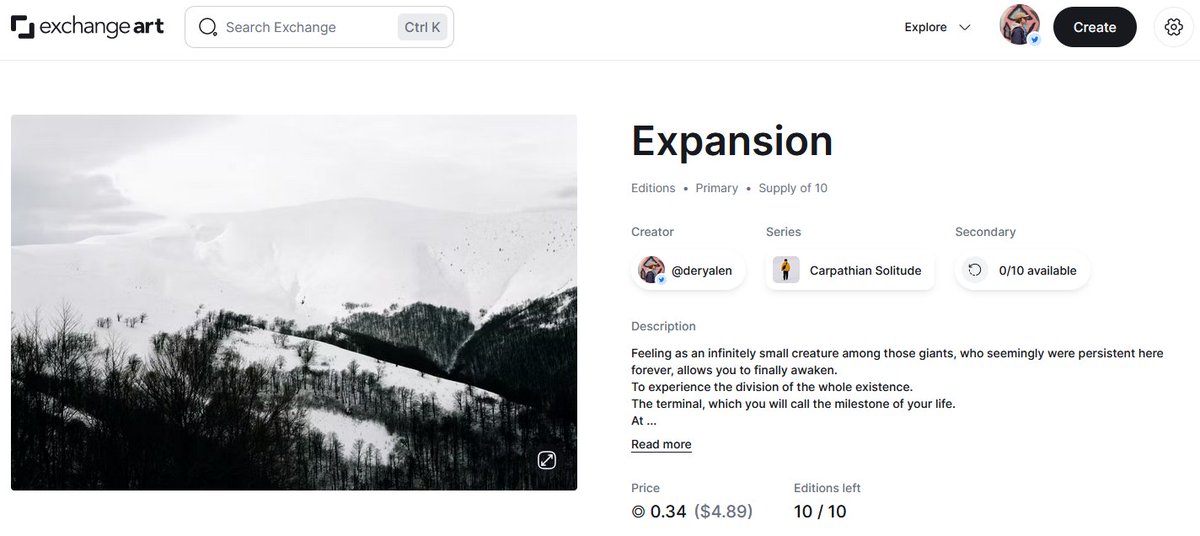 And gm everyone, wonderful humans!🌞

$SOL lost almost half of its value, so my editions on <a href="/exchgART/">Exchange Art</a> can be purchased for 5 USD instead of ~10 USD

10/10 editions of Expansion available for 0.34 $SOL

exchange.art/editions/8Bq2p…