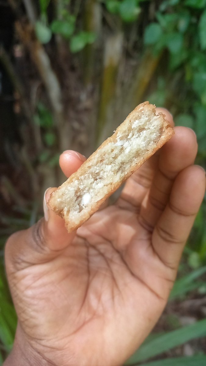 The texture was the right consistency, chewy on the inside, crispy on the outside and just the right thickness, about half an inch. My first attempt was overbaked, too thin and crisp, and the shredded coconut man 😋

This is so good I'd consider putting it up <a href="/LorraineStitch/">Everything Baked by Lorraine Stitch</a>