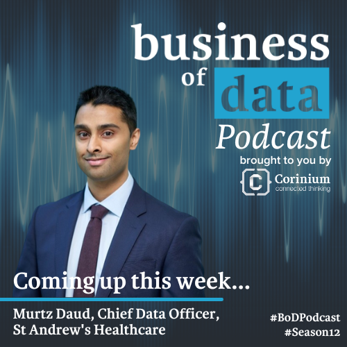 TheBusOfData's tweet photo. Coming up this week on the Business of Data Podcast we are kicking off season twelve with Murtz Daud, CDO for St Andrew's Healthcare! 

You can listen to all eleven seasons now: https://t.co/tpi9vOyEIv

#podcast
#bodpodcast 
#season12 
#data 
#analytics https://t.co/gv6cHpjcvA