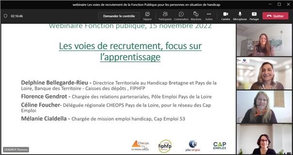 #SEEPH2022 Merci à nos partenaires pour les webinaires co-organisés à destination des conseillers pôle emploi/cap emploi, des demandeurs d’emploi bénéficiaires de l’obligation d’emploi et des employeurs publics #Agefiph #Poleemploi #OnEstLàPourVous #TousMobilisés #Cheops #Fiphfp