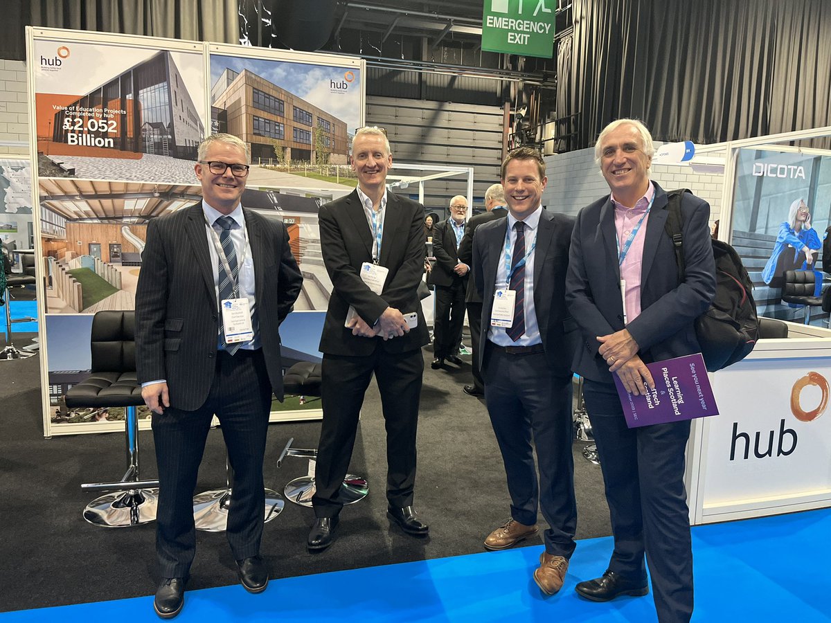 HubSouthEast's tweet photo. Scotland’s Hub CEOs here at the Hub stand today at @EduScotland in Glasgow. Pop along and say hello. Stand 414. #LearningEstate https://t.co/bSwRbV0Nq9