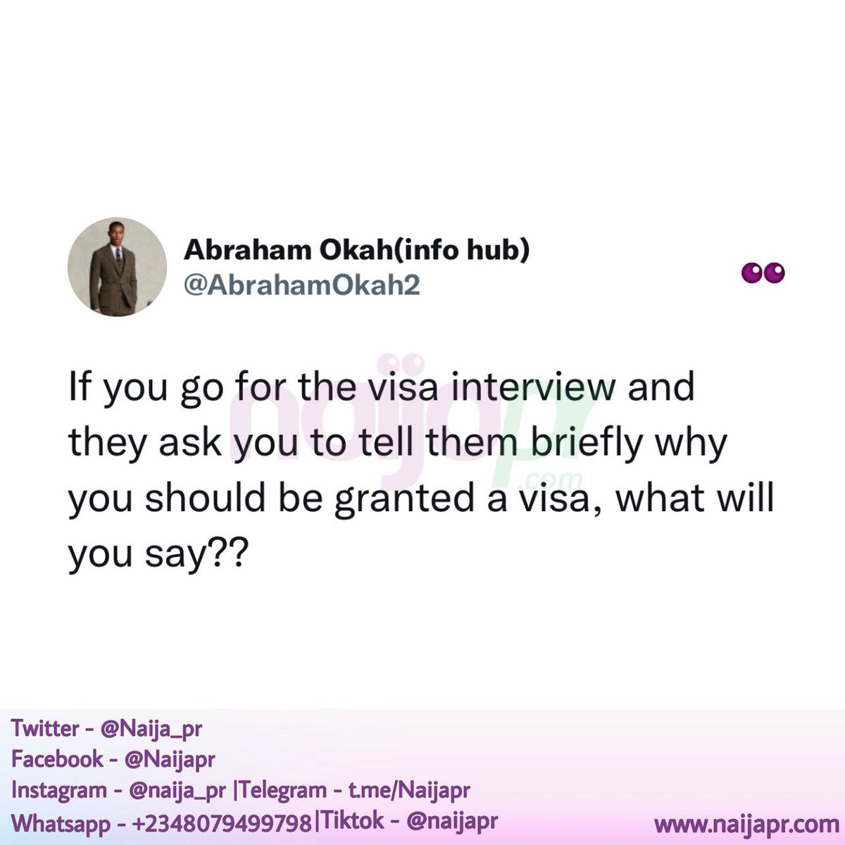 What will your response be?