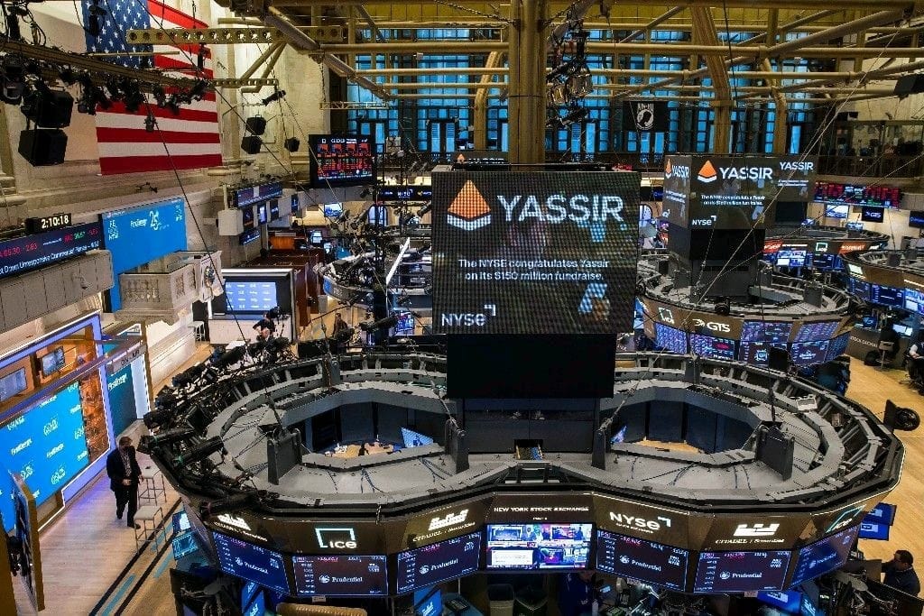 The New York Stock Exchange <a href="/NYSE/">NYSE 🏛</a>, the world's largest #stockexchange, congratulated <a href="/Yassir_Global/">Yassir | يسير</a>  on its #SeriesB raise by displaying/announcing it on its floor!