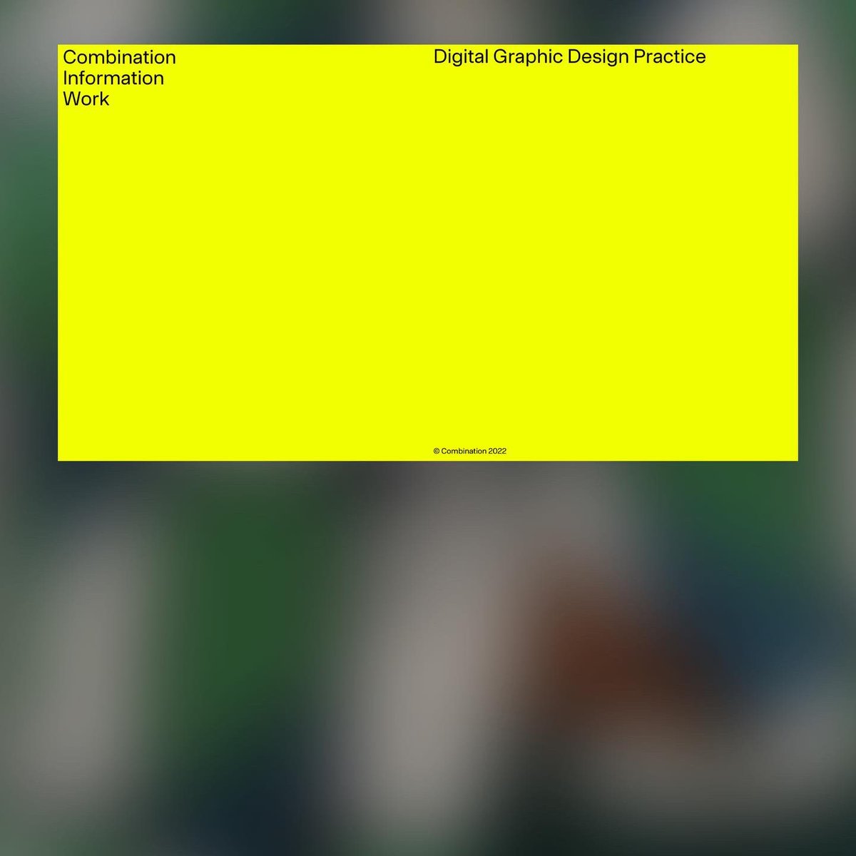 I have a new website thing. Cheers to @kaleidografik for the build and SocioType for the font. 
🌎 combination.studio