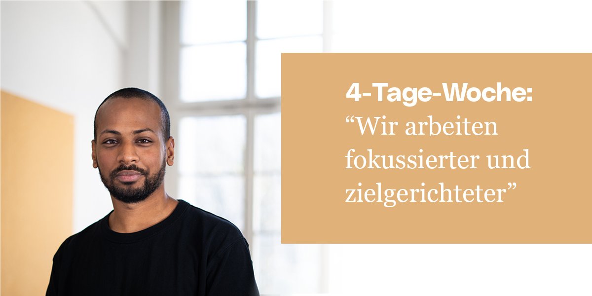 Angestellte Schweiz (@angestellte_ch) on Twitter photo "Jetzt haben wir weniger Stress und mehr Erfolg", sagt @realDanielAbebe, Geschäftsführer von <a href="/HuggyStudioLtd/">HuggyStudio</a> zur #Viertagewoche. Er hat sie Anfang Jahr eingeführt: bit.ly/3hI6i9d
Weitere Beispiele im <a href="/tagesanzeiger/">tagesanzeiger</a> von heute: bit.ly/3tuatrw "Jetzt haben wir weniger Stress und mehr Erfolg", sagt @realDanielAbebe, Geschäftsführer von <a href="/HuggyStudioLtd/">HuggyStudio</a> zur #Viertagewoche. Er hat sie Anfang Jahr eingeführt: bit.ly/3hI6i9d
Weitere Beispiele im <a href="/tagesanzeiger/">tagesanzeiger</a> von heute: bit.ly/3tuatrw