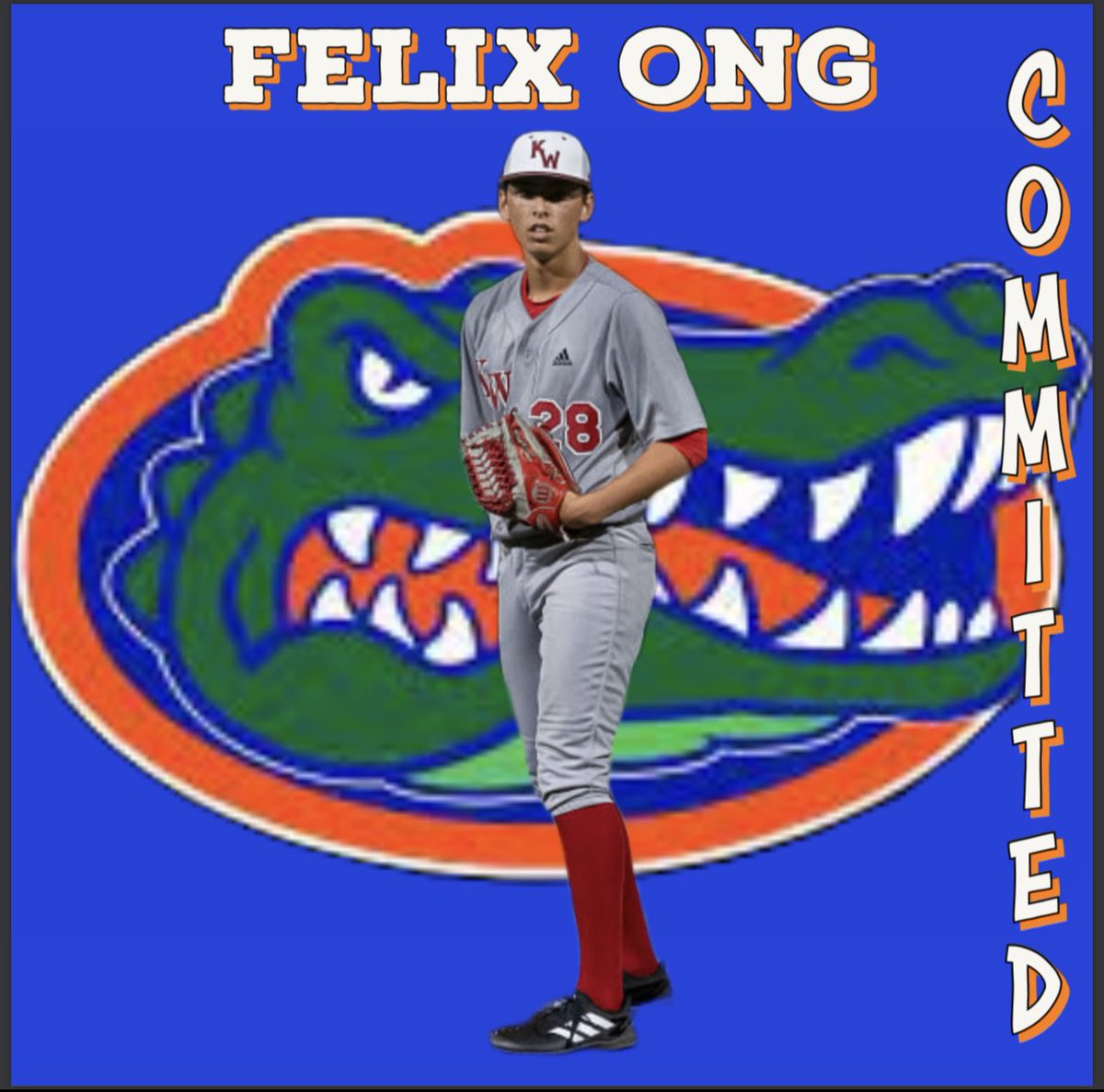 ConchBaseball's tweet photo. Congrats to 2024 Pitcher Felix Ong on his commitment to The University of Florida. 🐊 #RexWeechMade @GatorsBB https://t.co/l4RV2fKzOy