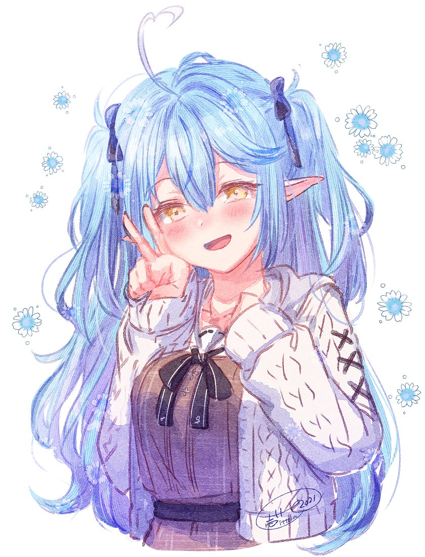 雪花ラミィ 「お誕生日記念再掲 #LamyArt 」|壱十九 / illustratorのイラスト