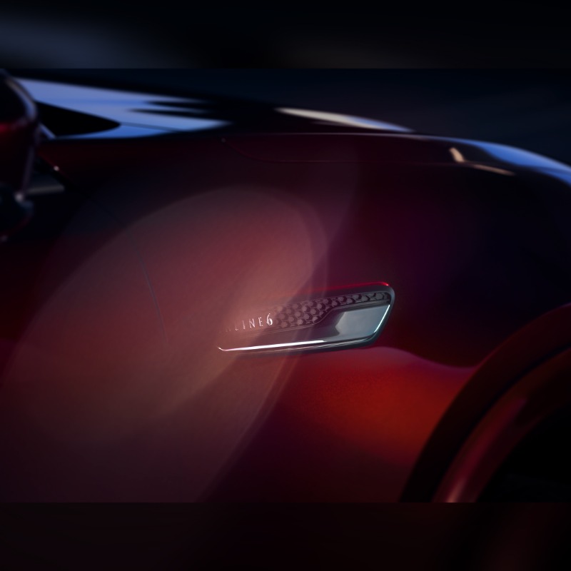 MazdaUSA's tweet photo. Announcing the first-ever #MazdaCX90. Cloaked in the power of light and shadow, the CX-90 represents our boldest expression of Mazda design to date. More to come.