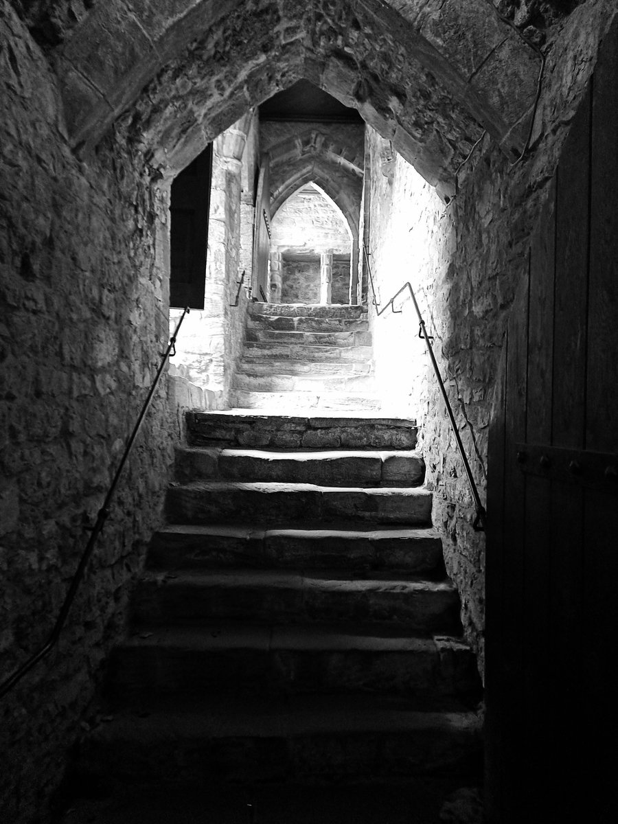 A staircase inside Chepstow Castle,  I think some photos look better in b&w,  #artwork , #chepstowcastle , #chepstow , #WALES , #History , #blackandwhitephotography , #staircase .