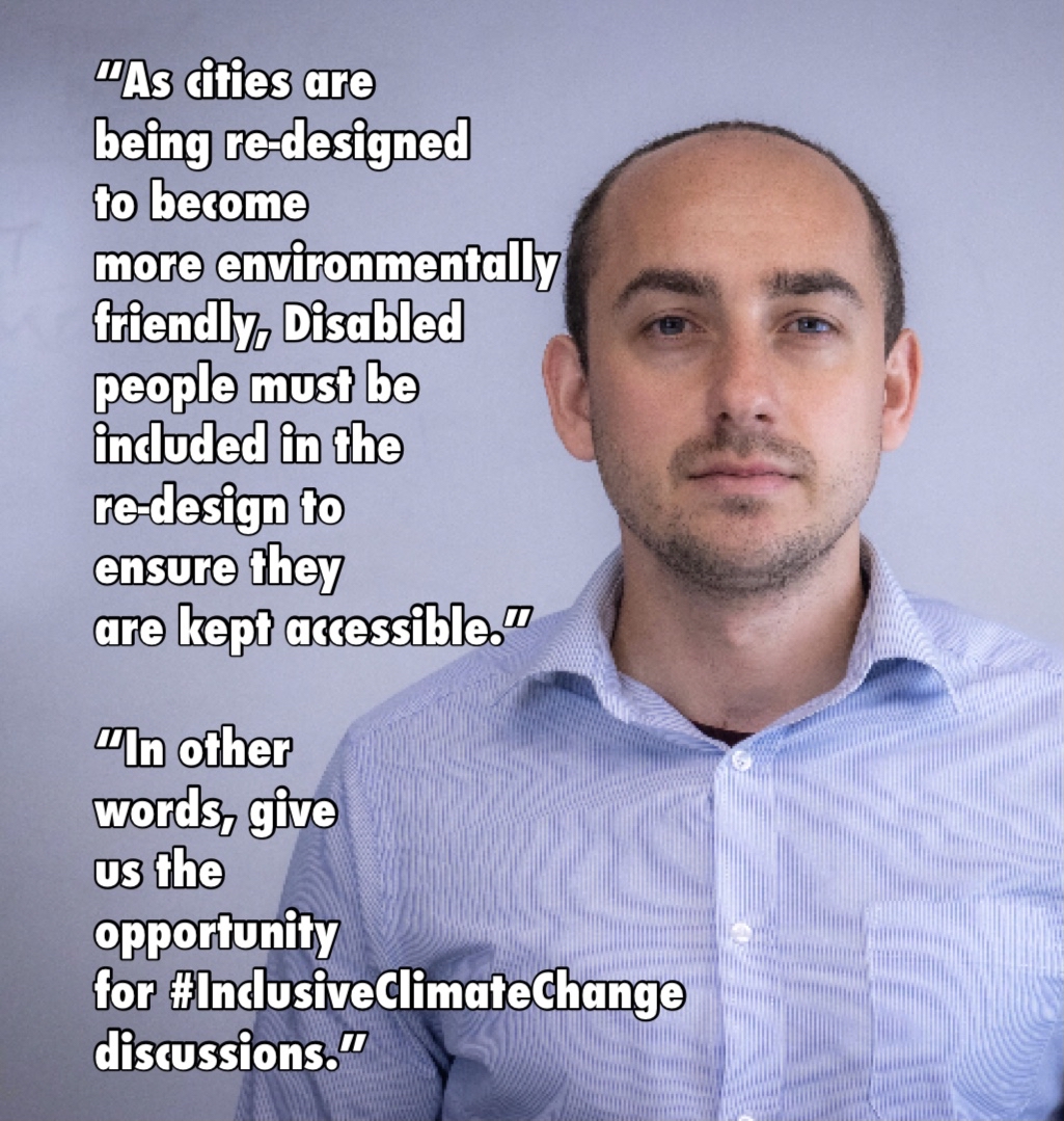 DisRightsUK's tweet photo. Disability Rights U.K. are talking Climate change & why Disabled people need to be involved in the discussion
Elliot from @DisRightsUK asks for inclusive Climate discussions as environmentally friendly does not always mean disability friendly
#COP27 #InclusiveClimateChange https://t.co/dGMQWh93RU